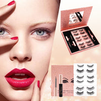 Magnetic lashes kit-6 pairs with Eyeliner & tweezer.