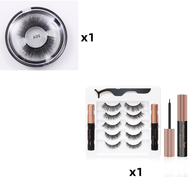 Magnetic lashes kit-6 pairs with Eyeliner & tweezer.