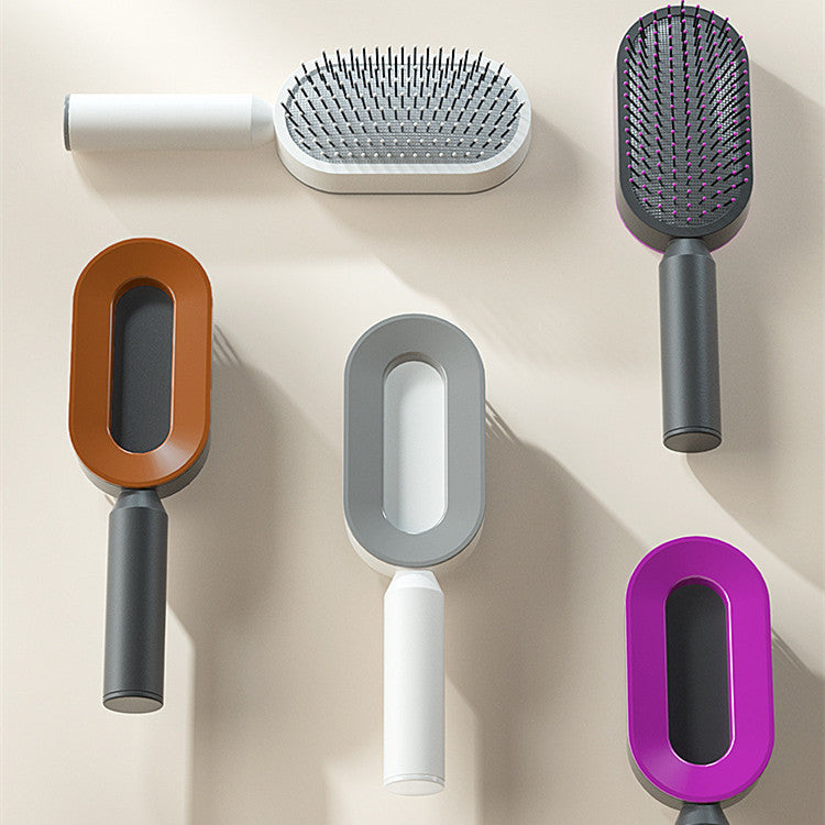 Brosse à cheveux autonettoyante avec massage du cuir chevelu