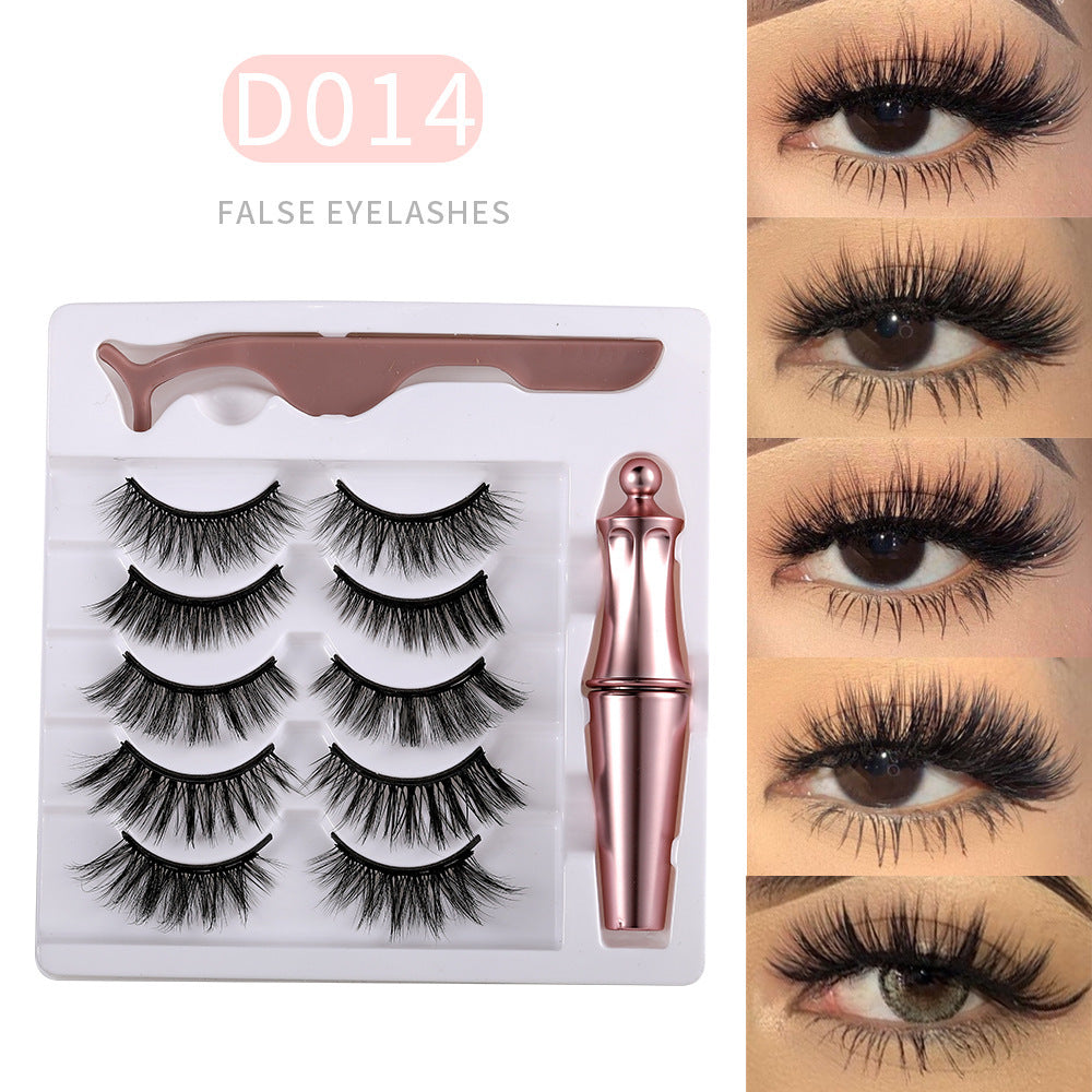 Kit de cils magnétiques - 5 paires avec eye-liner et pince à épiler