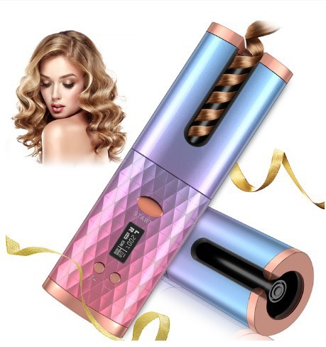 Fer à boucler automatique rechargeable avec écran LCD