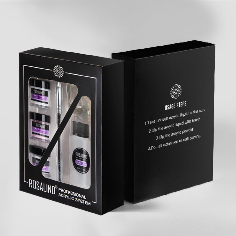 Kit de poudre acrylique professionnelle pour ongles avec outils