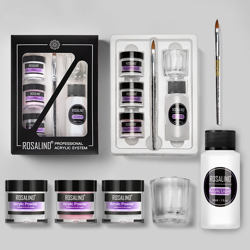 Kit de poudre acrylique professionnelle pour ongles avec outils