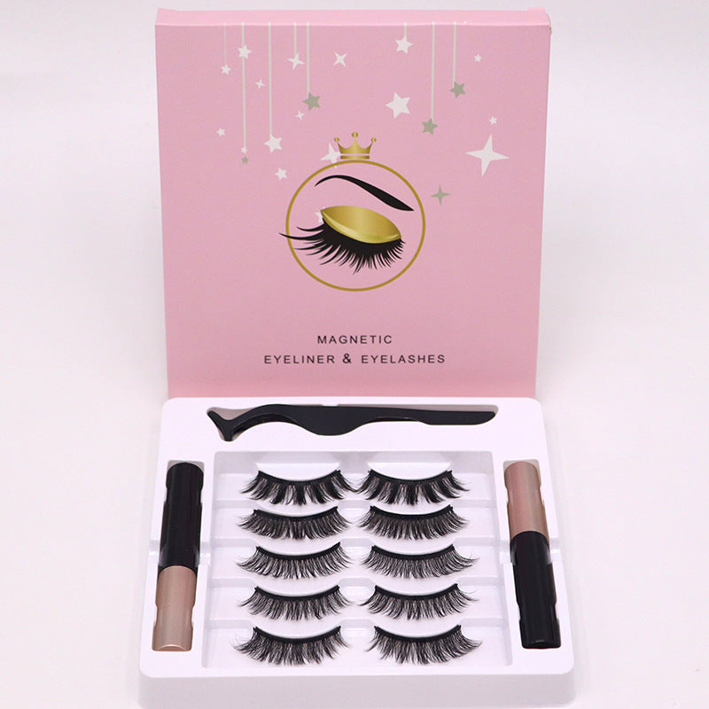 Kit de faux cils - 5 paires avec eye-liner