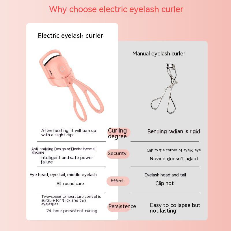 Recourbe-cils chauffant rechargeable – Peigne à cils portable longue durée
