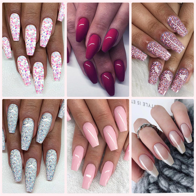 Colle solide pour ongles multicolores mélangés