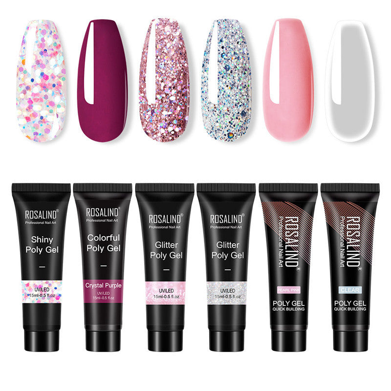 Colle solide pour ongles multicolores mélangés