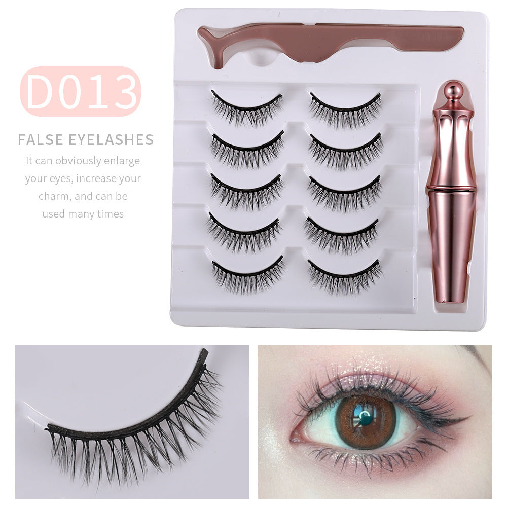 Kit de cils magnétiques - 5 paires avec eye-liner et pince à épiler