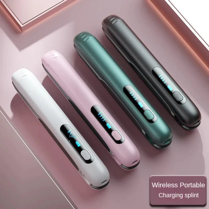 Fer à lisser et boucler sans fil – Mini fer plat 2 en 1 rechargeable par USB