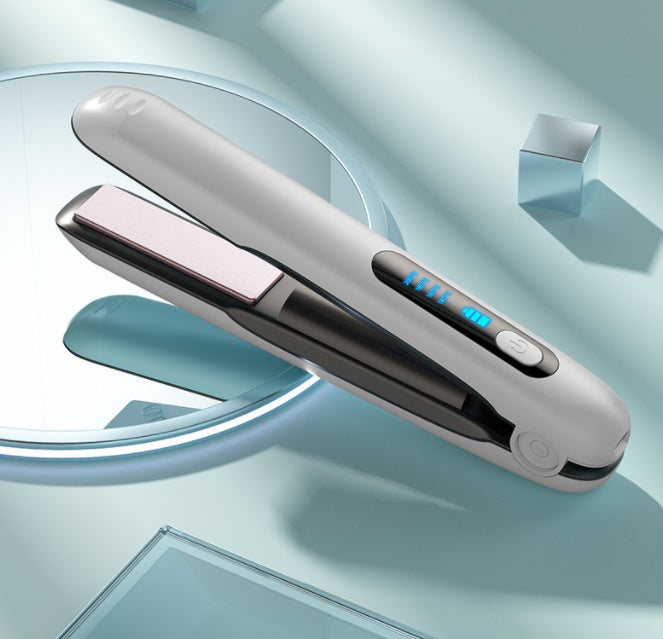 Fer à lisser et boucler sans fil – Mini fer plat 2 en 1 rechargeable par USB