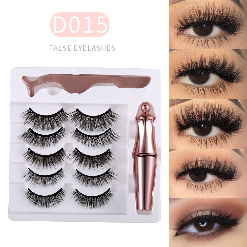 Kit de cils magnétiques - 5 paires avec eye-liner et pince à épiler