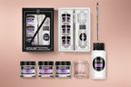 Rosalind acrylic system products including powders, liquids, and tools on a gray background