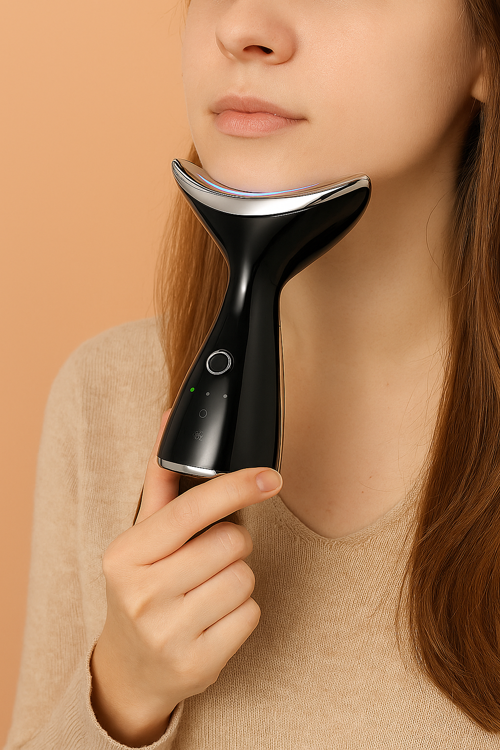 Appareil de lifting du visage et du cou à microcourant EMS avec thérapie LED