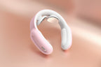 Close-up view of pink intelligent cervical neck massager 
