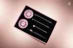 Eyelashes kit close-up view with applicators 