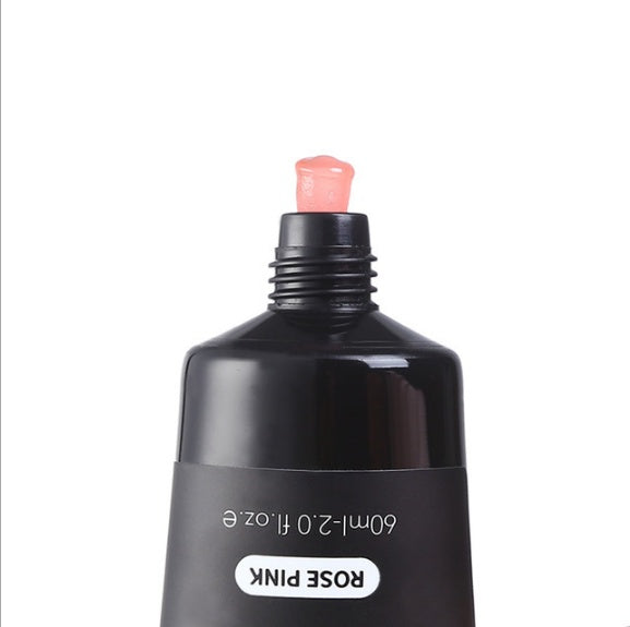 Nails Poly Gel in light pink Gel-nails on white background 