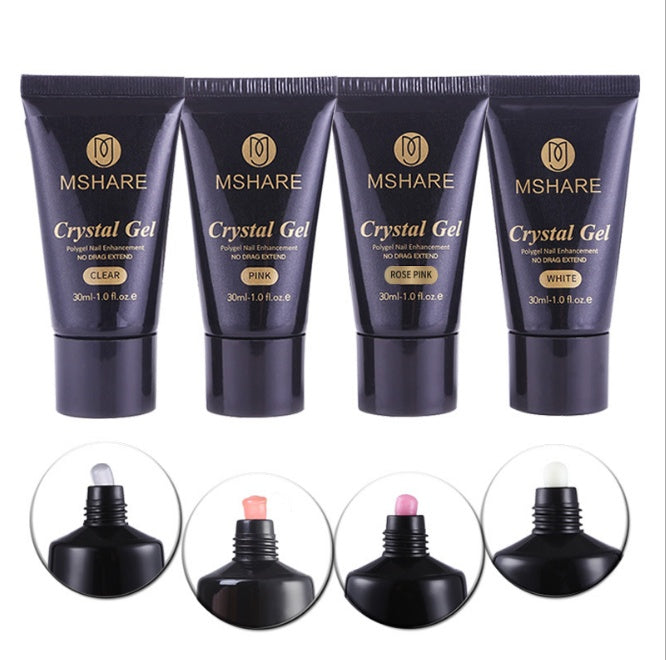 Nails Poly Gel Pink, white,rose, and transparent colors 