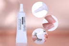 White tube eyelashes glue on white background 