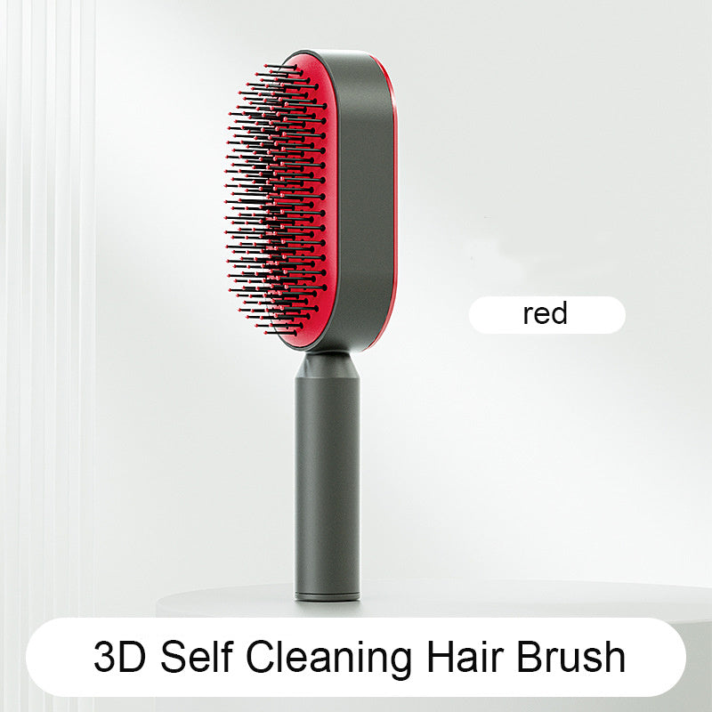 Brosse à cheveux autonettoyante avec massage du cuir chevelu